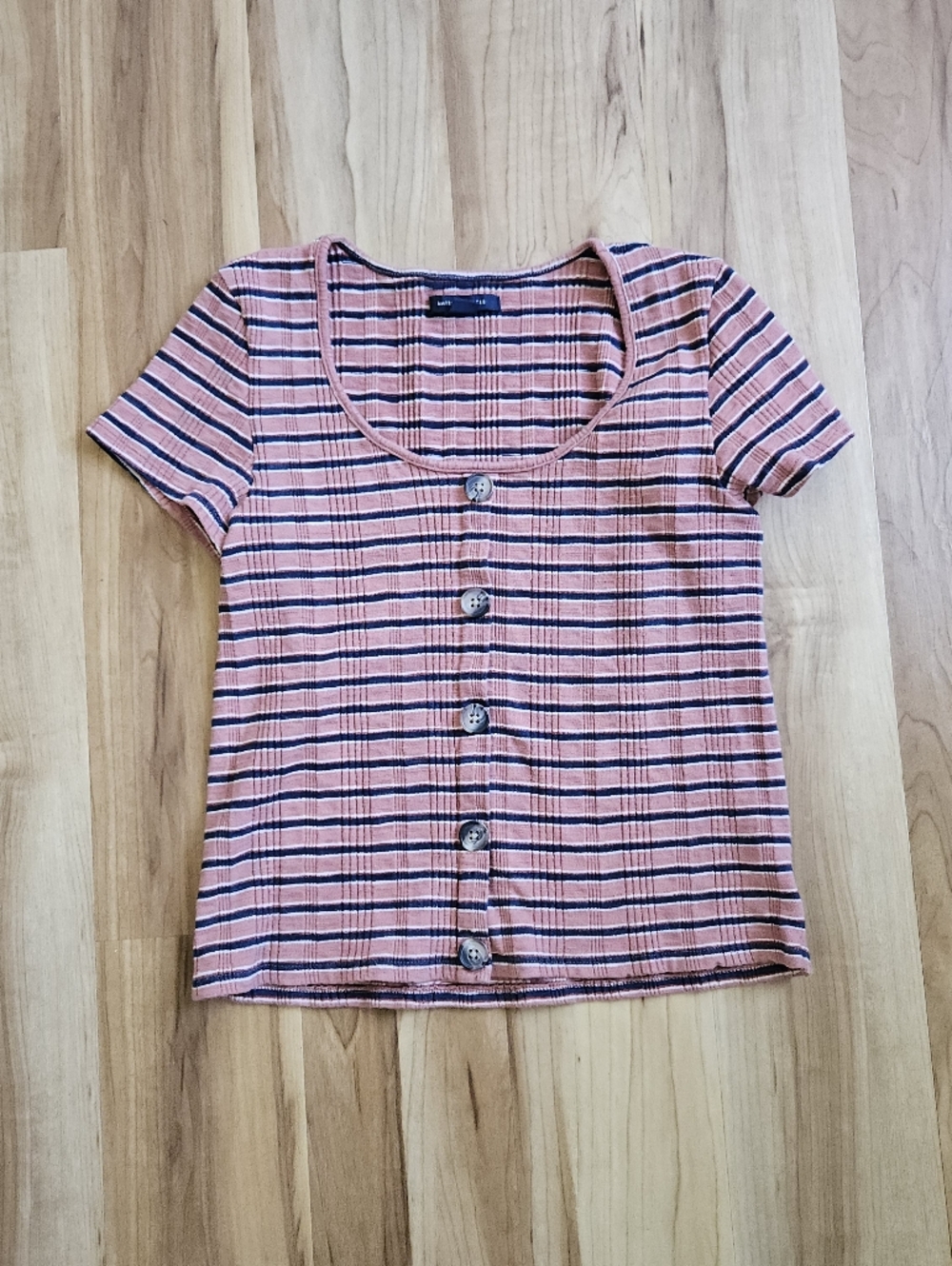 Y2K Vibes Ribbed Striped Cotton Top
